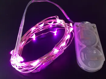 

100pcs/lot 2m 20LED button battery operate Fairy String Light micro led copper wire moon lamp Xmas Christmas Wedding -8 colors