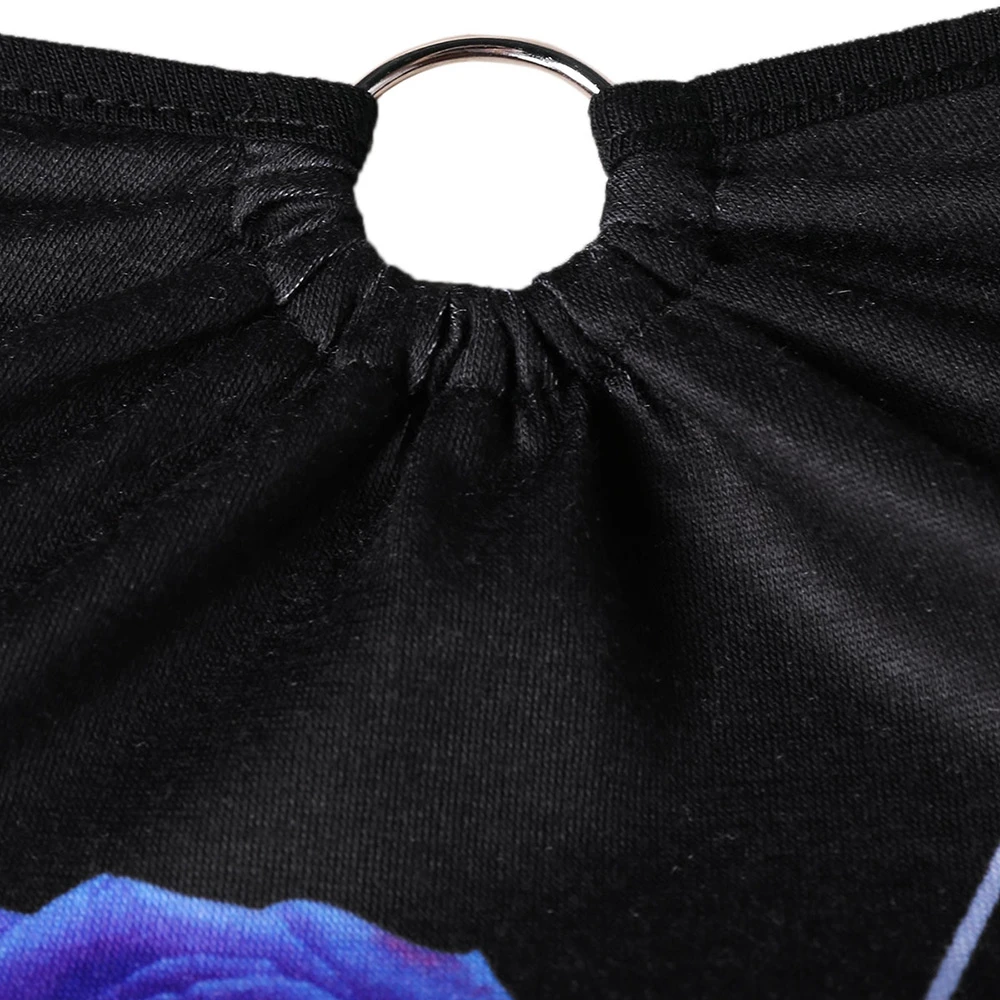5XL плюс Размеры Для женщин Цветочный Ruched Cold Shoulder футболка Женская длинная с