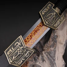 Chinese Sword Fully Handmade 1060 High Carbon Steel Red Full Tang Blade Collecation Sword Home Decoratoin Chinese Knife