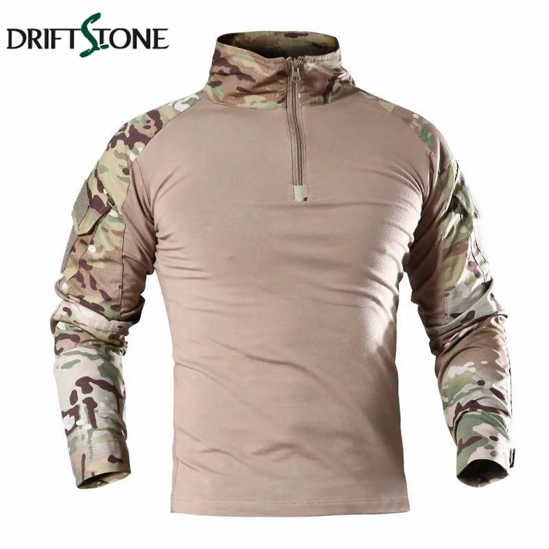 Тактическая рубашка в стиле милитари для мужчин с длинным рукавом Solider Airsoft армейские рубашки Мультикам Униформа лягушка футболки боевая одежда для мужчин