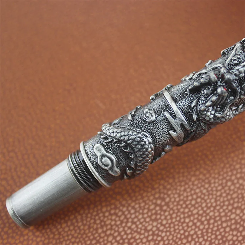 Винтажная Роскошная Шариковая ручка Jinhao с двумя искусственными жемчужинами