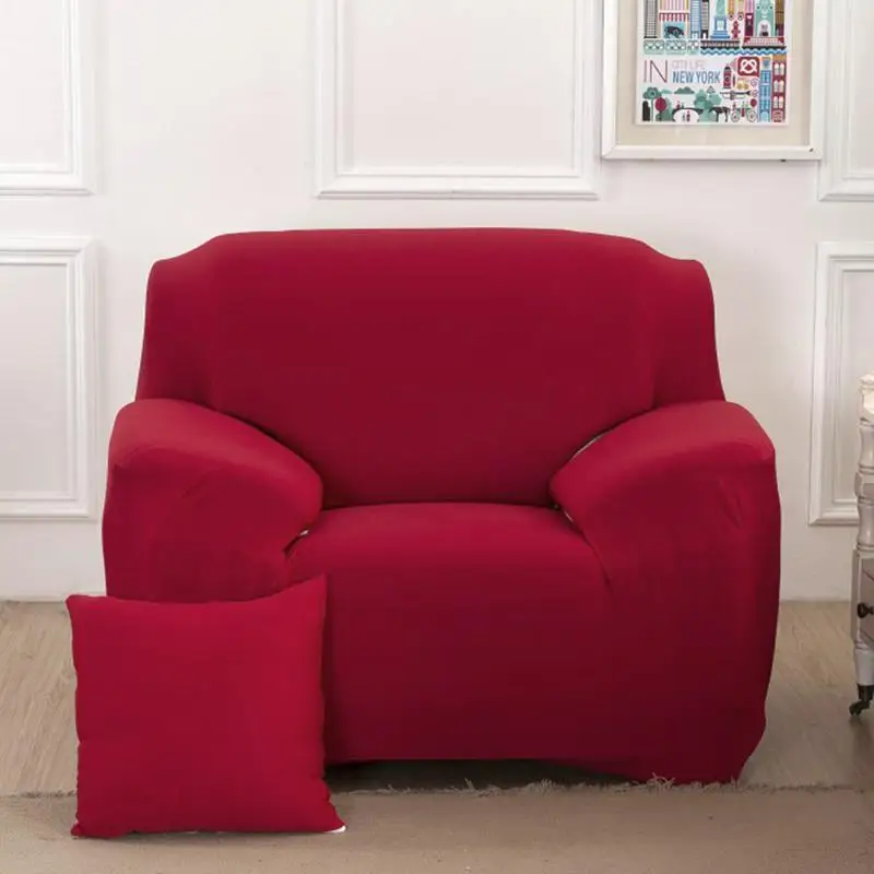 Buy Solid Color Cushion Cover Elastic Zipper Pillow