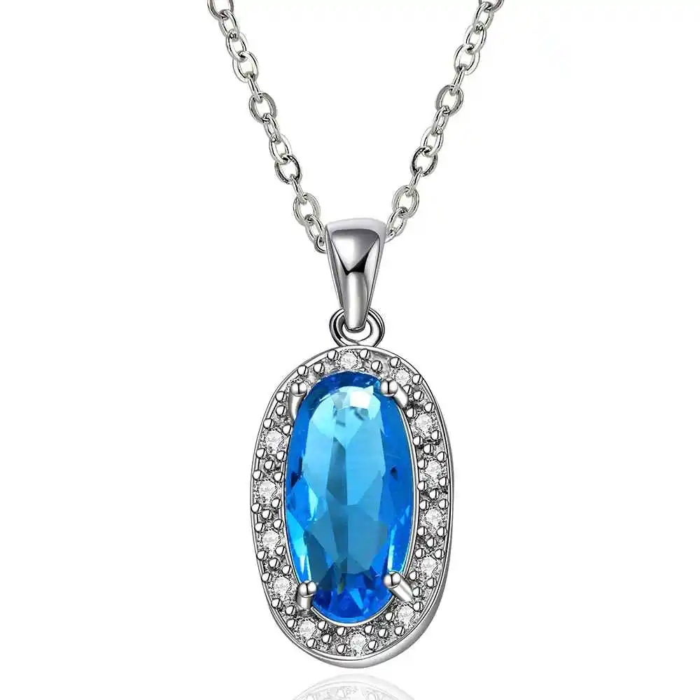 Free Shipping New 2016 necklace men blue sky shine stone blue jewelry