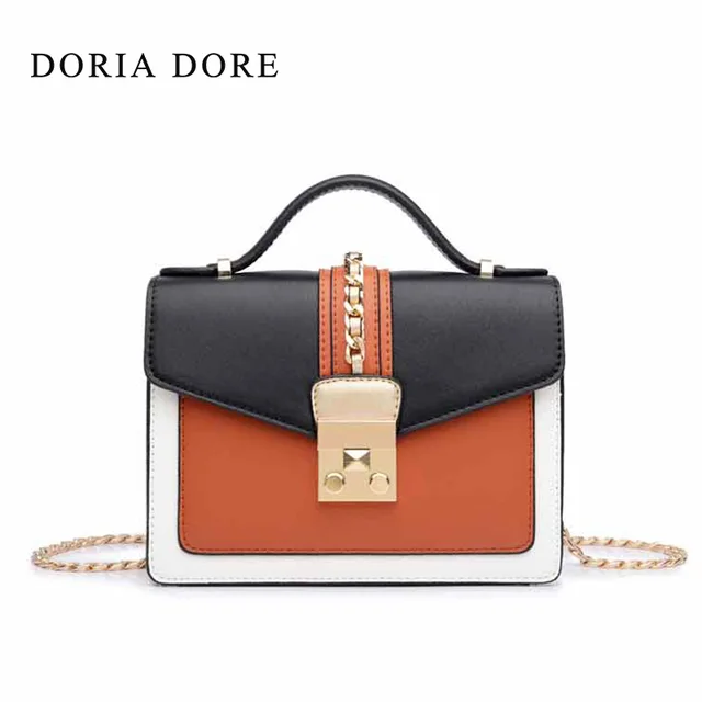 Doria Dore 2017 New Women Fashion Panelled Hasp Flap Bags Las Doria Dore 2017 New Women Fashion Panelled Hasp Flap Bags Las Single Shoulder Pu Material