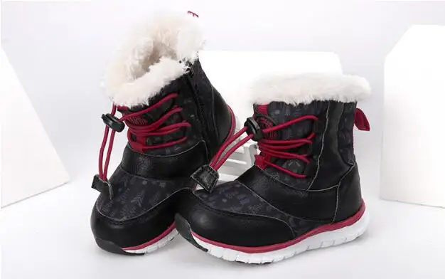 

UOVO kids winter waterproof hiking shoes Children winter shoes Boys warm shoes Children outdoor luminous walking boots for-35C