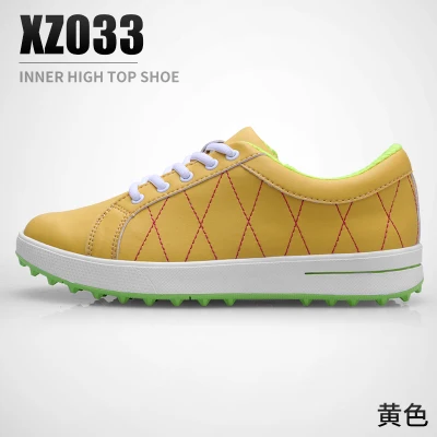 Дизайнерская обувь для гольфа для женщин, дышащий мягкий тренажер, обувь, классические спортивные кроссовки, легкая брендовая трекинговая Обувь, Размеры 35-39 - Цвет: Оранжевый