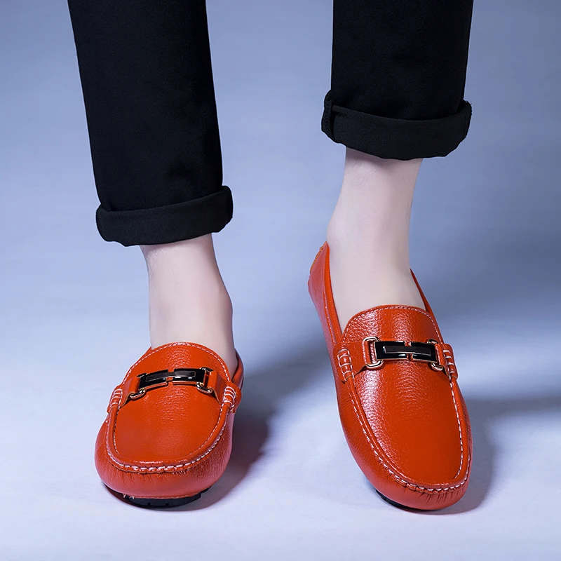 Thestron Loafers Men Slip-On Shoes Loafers Moccasins Men's Shoe Casual Shoes Driving Fashion White Orange Breathable Light 2018 Thestron Loafers Men Slip-On Shoes Loafers Moccasins Men's Shoe Casual Shoes Driving Fashion White Orange Breathable Light 2018
