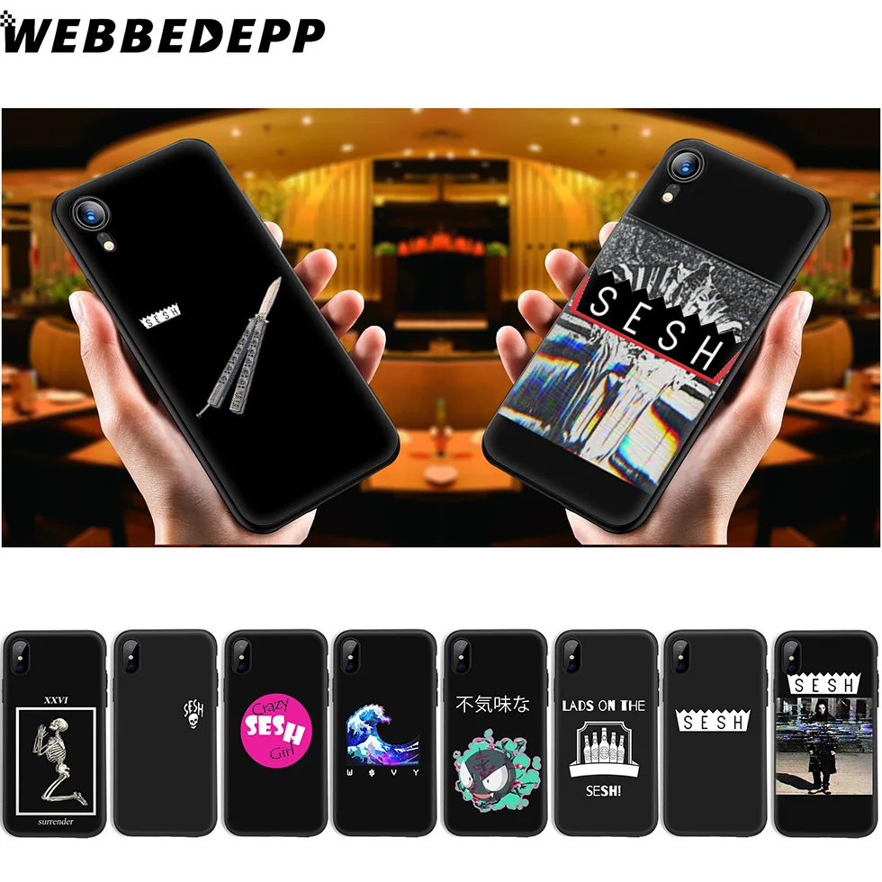 

WEBBEDEPP Sesh Bones Rapper Soft Silicone Case for iPhone 11 Pro Xr Xs Max X or 10 8 7 6 6S Plus 5 5S SE Case 8 Plus