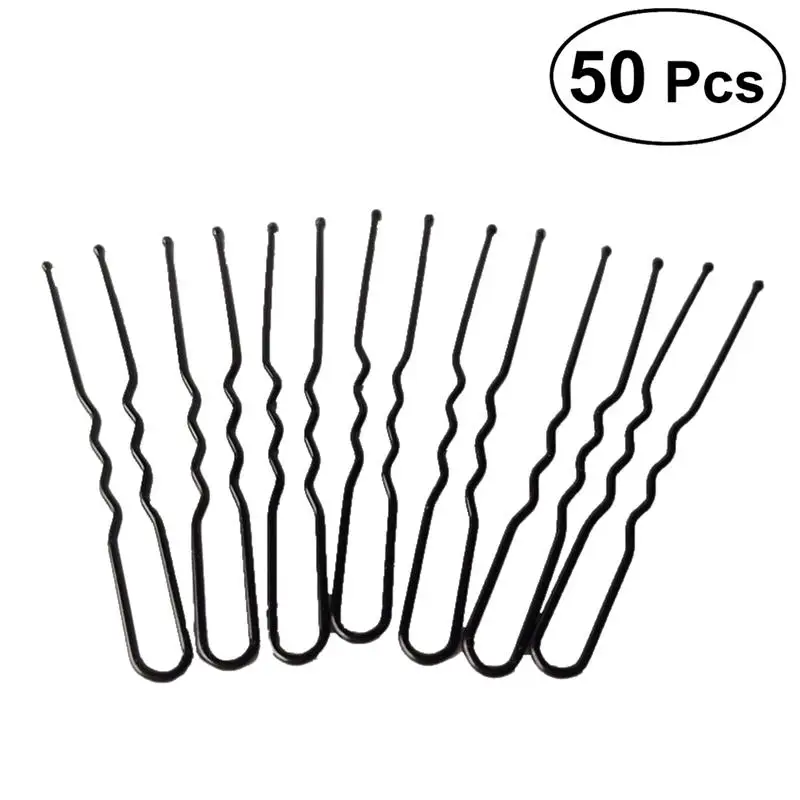 50pcs Bobby Hair Pins U Shaped Black Hair Pins Hair Clip Hair