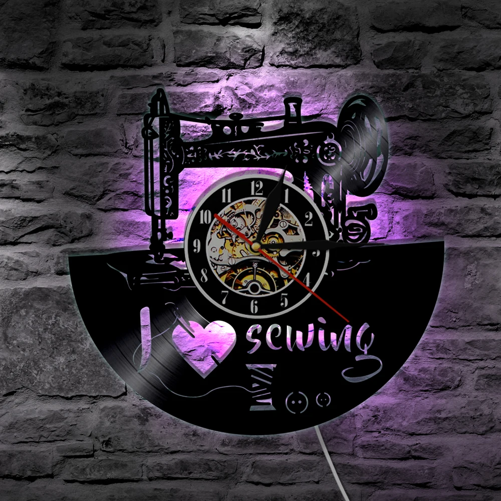 Wall Clocks Clocks Dj Party Vinyl Clock Wall Light Led Vintage