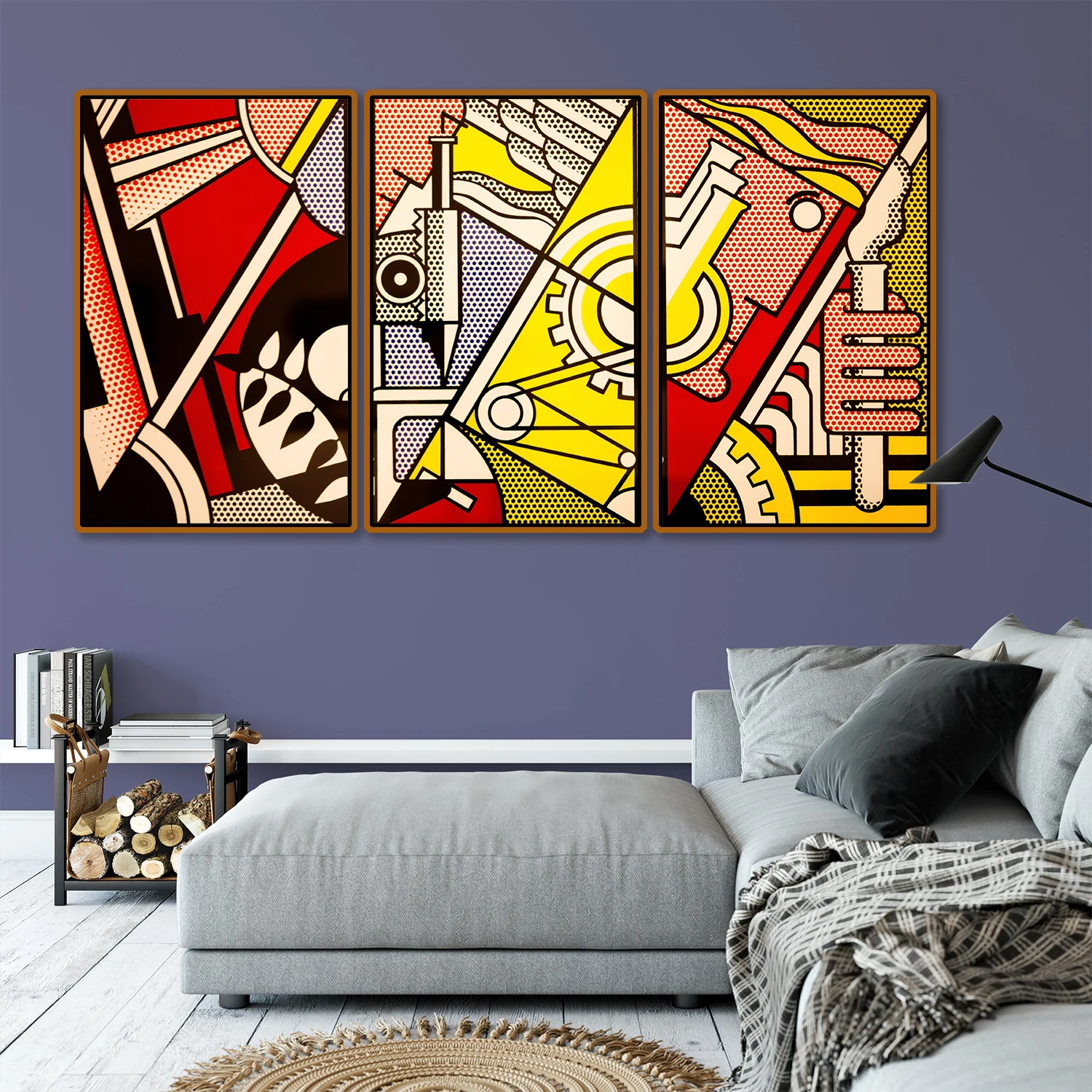 

Roy Lichtenstein Abstract Pop Art Canvas Painting Vintage Kraft Posters Classic Wall Stickers Wall Art For Nursery Kids Bedroom