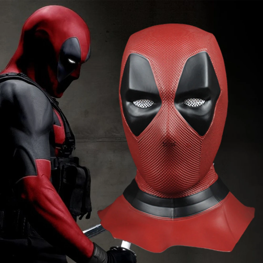 

Deadpool Mask Cosplay Helmet Wade Wilson Full Face Hood Costume Superhero Party Halloween Props