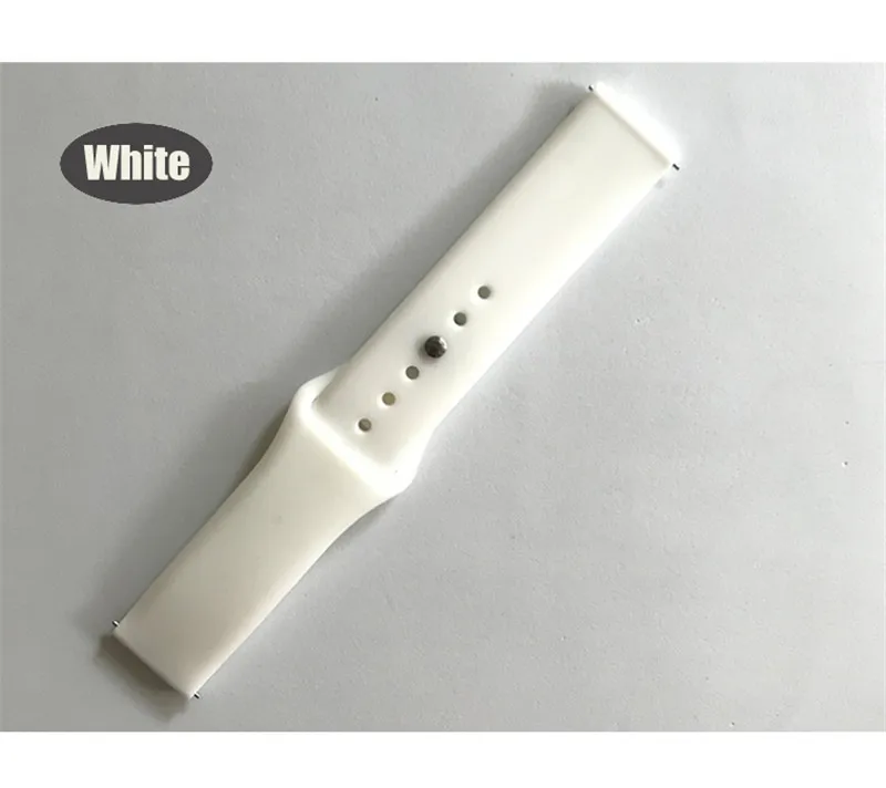 Мягкий силиконовый ремешок для часов для Xiaomi Huami Amazfit Bip ремешок на запястье 20 мм ремешок для наручных часов для Mijia для Garmin vivoactive 3 - Цвет: Белый