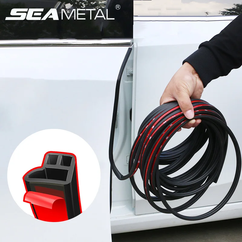 

Car-Styling Car Door Sealing Strips Auto Stickers Rubber Seals Sound Insulation Weatherstrip Adhesive Edge Trim Noise Insulation