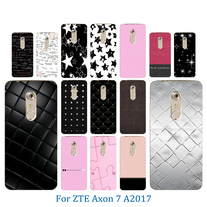 5.5 inch For ZTE Axon 7 A2017 Phone Case Soft Silicone Colorful Pattern Gel Cover UltraThin TPU for Full protect Shell |