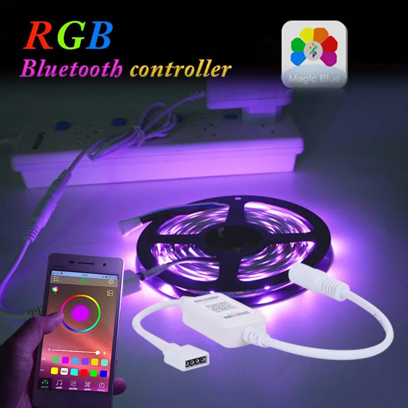 Мини RGB Bluetooth контроллер Светодиодная лента свет 3528 Светодиодный продукт прочный 5050 музыкальный контроллер регулируемый