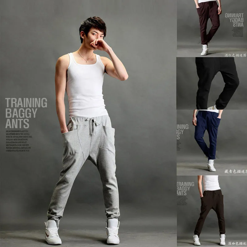 Mens Joggers Time limited Loose Pleated High Batik Cotton Mens Pants
