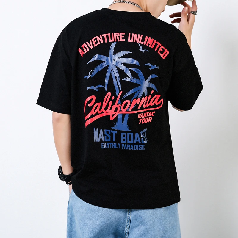 

Cotton 100% casual printing men's T-shirt Plus Size 5XL short-sleeved T Shirts Hip Hop mens o-neck T shirt fashion 2019