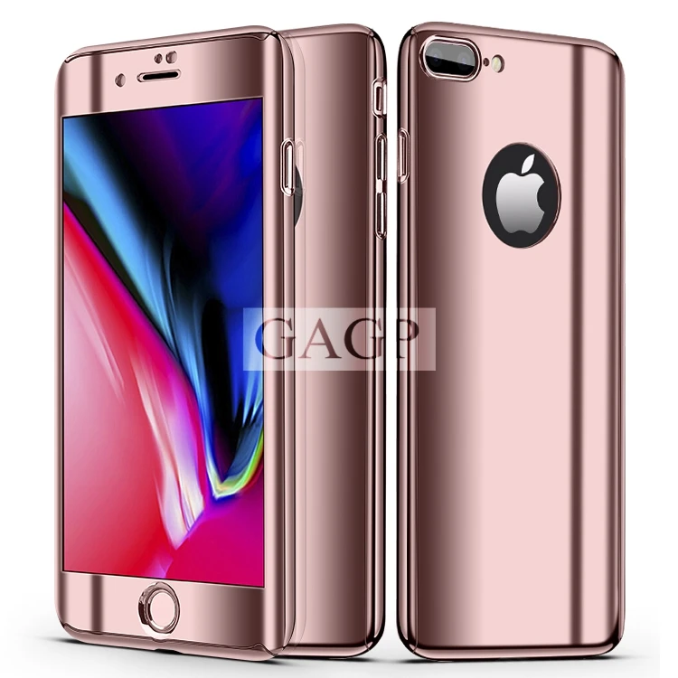 Зеркальный чехол с полной защитой для iphone XS MAX 6 s Plus 360 7 X 10 Apple 8 XR чехол|Бамперы| |
