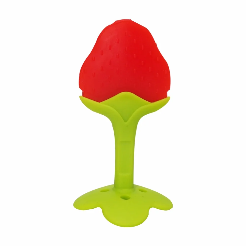 strawberry baby teether