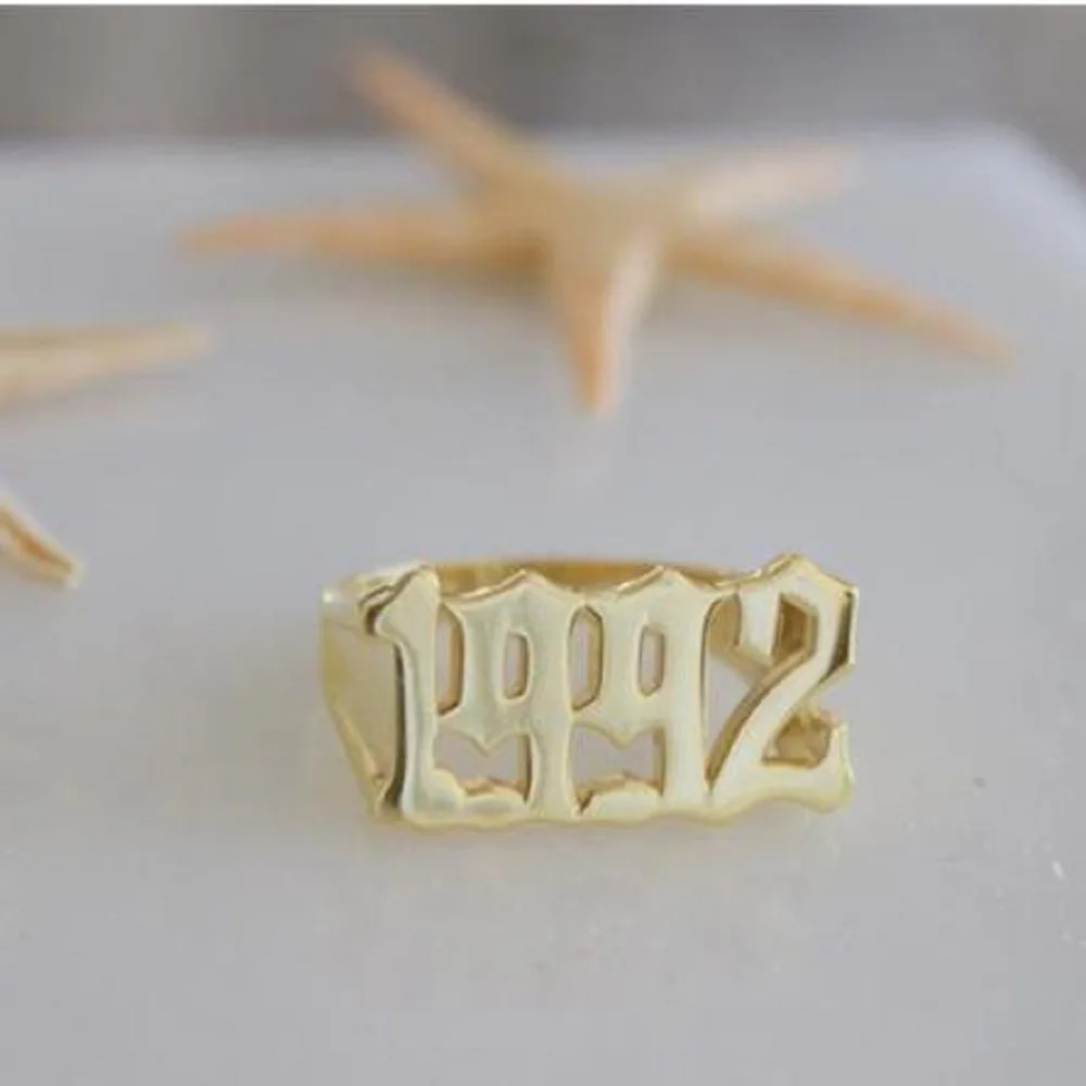 

Any Personalized Name Rings Custom Number Rings Fashion Name Jewelery Stainless Steel Ring Pendant Gold Rings Sliver Anillo