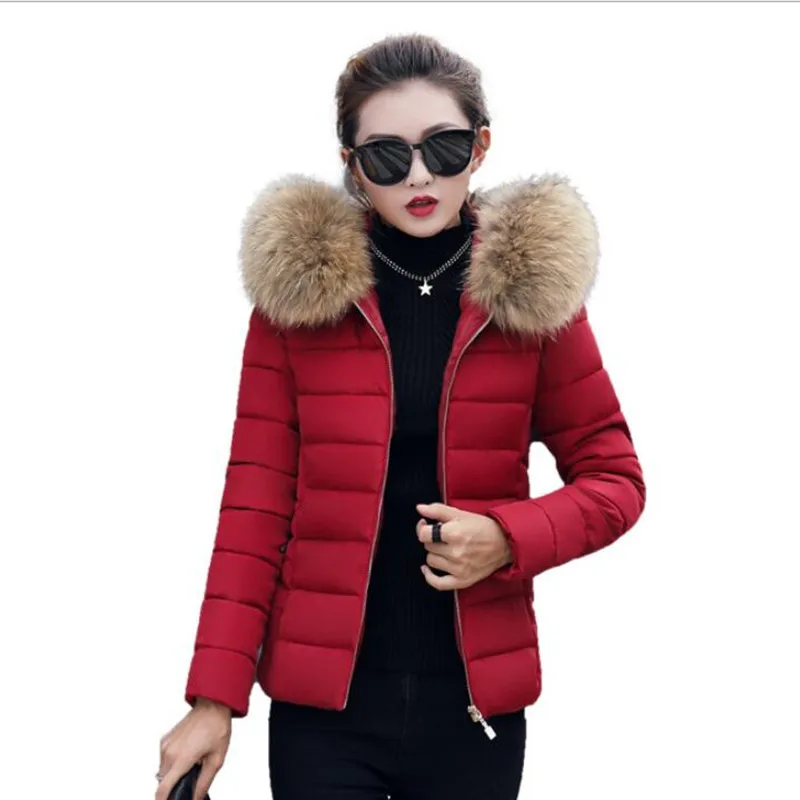 

2019 Fashion Winter Jacket Women Down Jackets and Coats Fur Hat Female Warm Down Parka Windproof Waterproof Coat large size 5xl