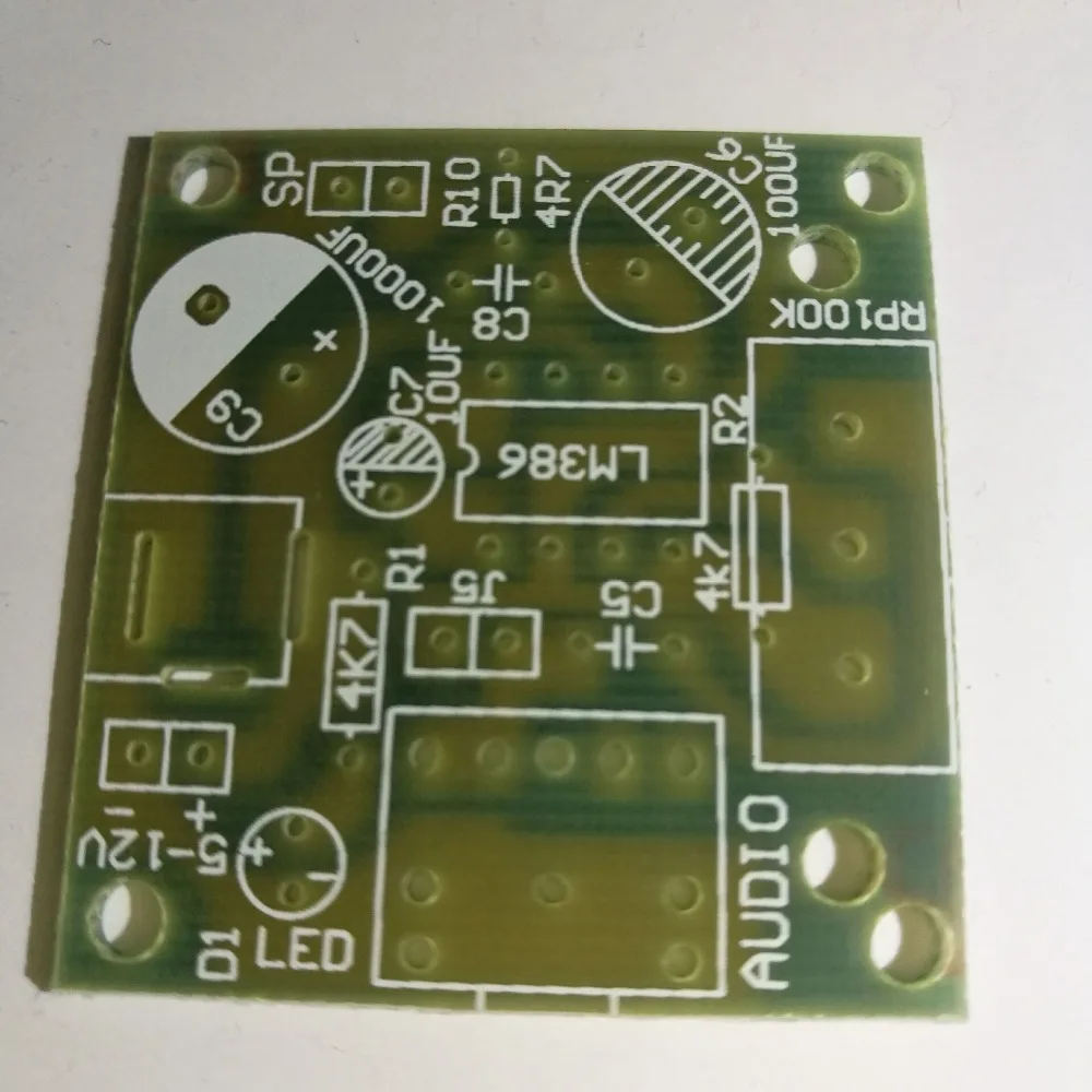 20 шт./лот LM386 экономически эффективным малой мощности одноканальный усилитель Адаптер Плиты LM386 регулируемый объем печатной платы