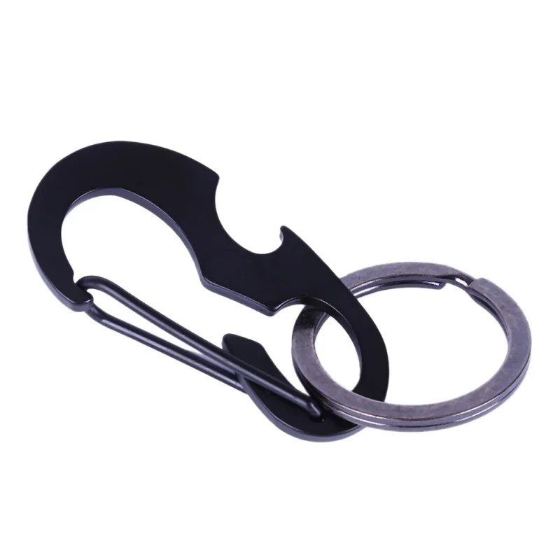 

Outdoor Mini D Shaped Carabiner Clip Snap Hook EDC Belt Keyring Keychain Buckle Bottle Opener Outdoor Supplies Newest