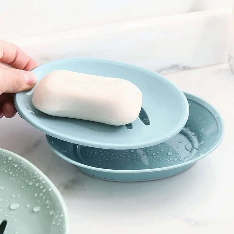 Double Lattice Soap Dish Box Case Holder Container Home Bathroom Soap