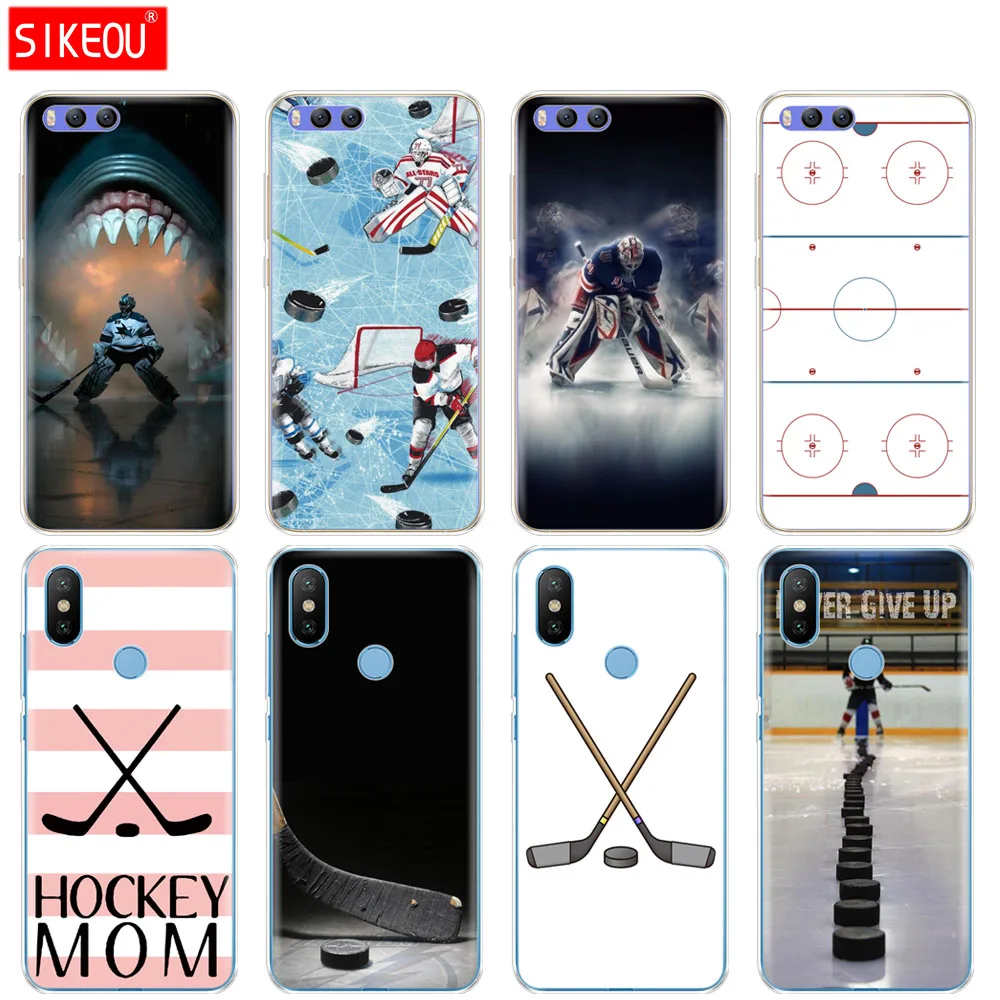 

Silicone Cover Case For Xiaomi Mi 8 8SE A1 A2 5 5S 5X 6 Mi5 MI6 NOTE 3 MAX Mix 2 2S ice Hockey Rink sport Mom