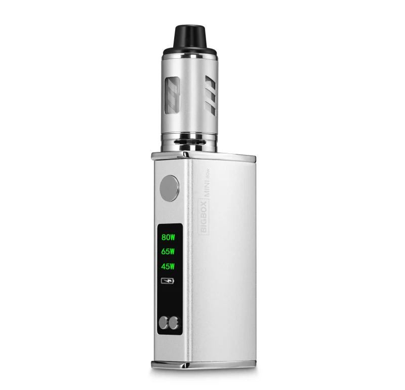 LEXINTONG 80 Вт безопасная электронная сигарета Vape мод коробка Кальян ручка электронная сигарета светодиодный Большой дым испаритель кальян вейпер - Цвет: sliver kit