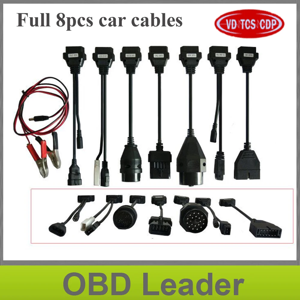 Prix pour 8 pcs de voiture câbles UN SAC Pour tous les modèle VD TCS CDP Pro plus wow snooper multidiag pro + obd2 connecteur Livraison gratuite Prix pour 8 pcs de voiture câbles UN SAC Pour tous les modèle VD TCS CDP Pro plus wow snooper multidiag pro + obd2 connecteur Livraison gratuite