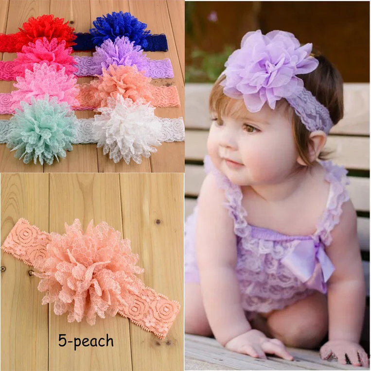 Buy Lace flower headbands silk flower headbands for