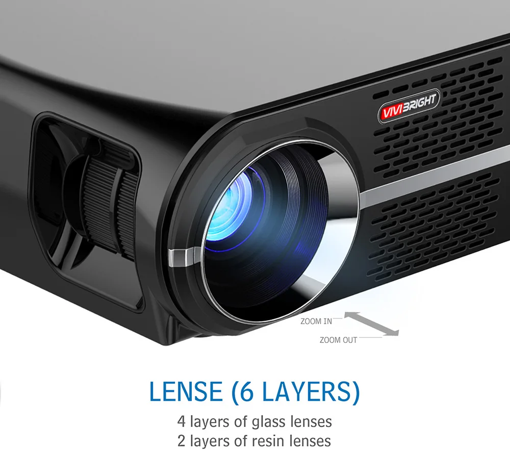 Exquizon GP100 Projector Support Full HD Set in Android 6.0.1 WIFI Bluetooth 1280800 3200 Lumens Beamer LED TV home theater (7)