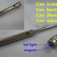Многофункциональный фонарик Магнитный палочки устройство светодиодный Выдвижная антенна огни могут быть согнуты Магнитный фонарик светящийся шланг