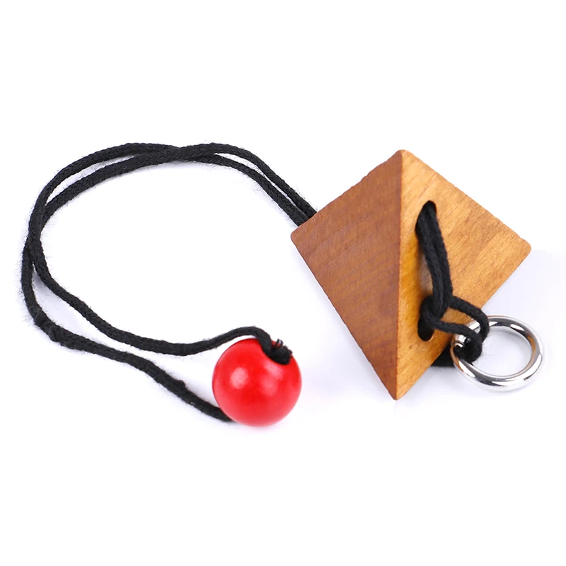 

IQ Rope Wooden Puzzle Logic Brain Teaser String Puzzles Game for Adults Kids