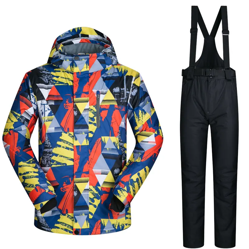 

Warm Winter Mens Ski Suit Windproof Waterproof Outdoor Sport Men Camping Skiing Snowboard Clothes Men's Ski Jacket and Pants Set