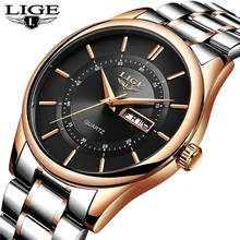 Relogio Masculino LIGE Mens Watches Top Brand Luxury Men's Military Waterproof Sports Watch Men's Stainless Steel Quartz Clock