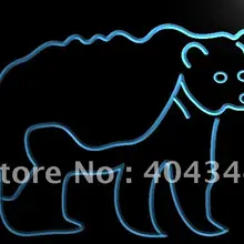 LB829-Grizzly Bear новые Животные Дисплей светодиодный знак неонового света