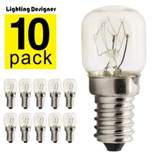 10 шт. 15 Вт 300 градусов высокой температуры лампочка для духовки лампы печь соль хрустальный шарик Никель латунь E14 винт Кепки пигмеев лампа