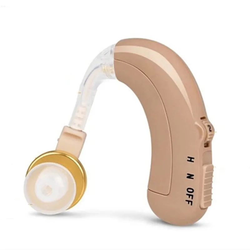 

2PCS Hearing aids AXON C-109 Analogue Rechargeable BTE hearing sound voice amplifier O-N-H Adjustment hearing device