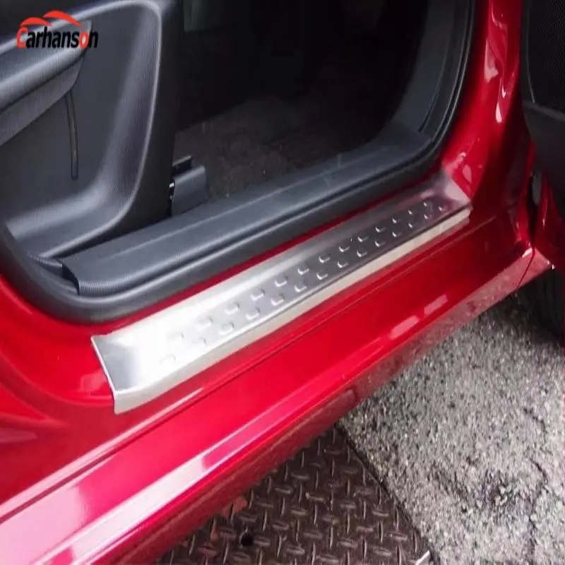 

For Car Styling Accessories Mazda 2 Demio DL Sedan Dj Hatchback Stainless Steel Door Sill Scuff Plate Protector Sticker 2015 17