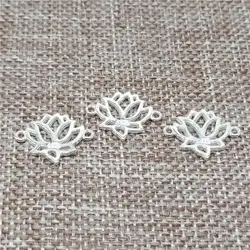 925 пробы серебряные блестящие коннектор lotus застежка для йоги браслет для медитации ожерелье