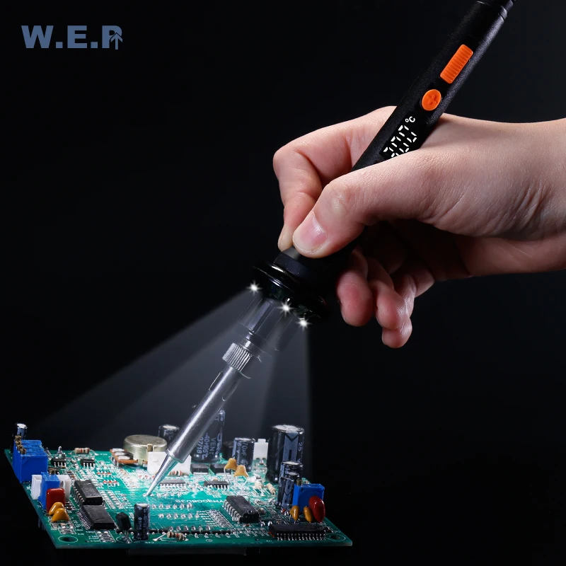 WEP 928D II Soldering iron 3 LED lamp Digital Temperature Correction