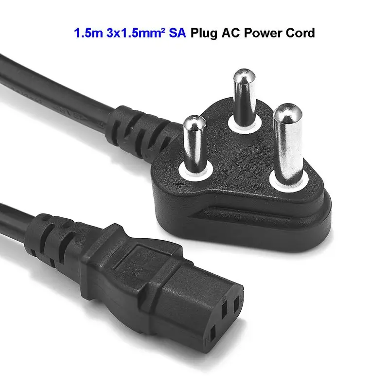 Южноафриканский SA кабель питания 1 5 м мм2 IEC C13 шнур для Dell PC компьютерный монитор