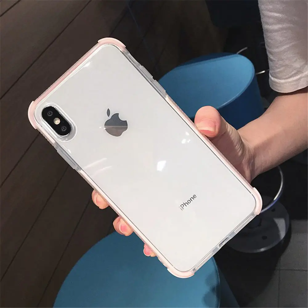 Lovebay противоударный чехол для iPhone X 7 8 6 6S Plus XR XS Max Прозрачный Красочный силиконовый мягкий чехол для телефона TPU прозрачная задняя крышка