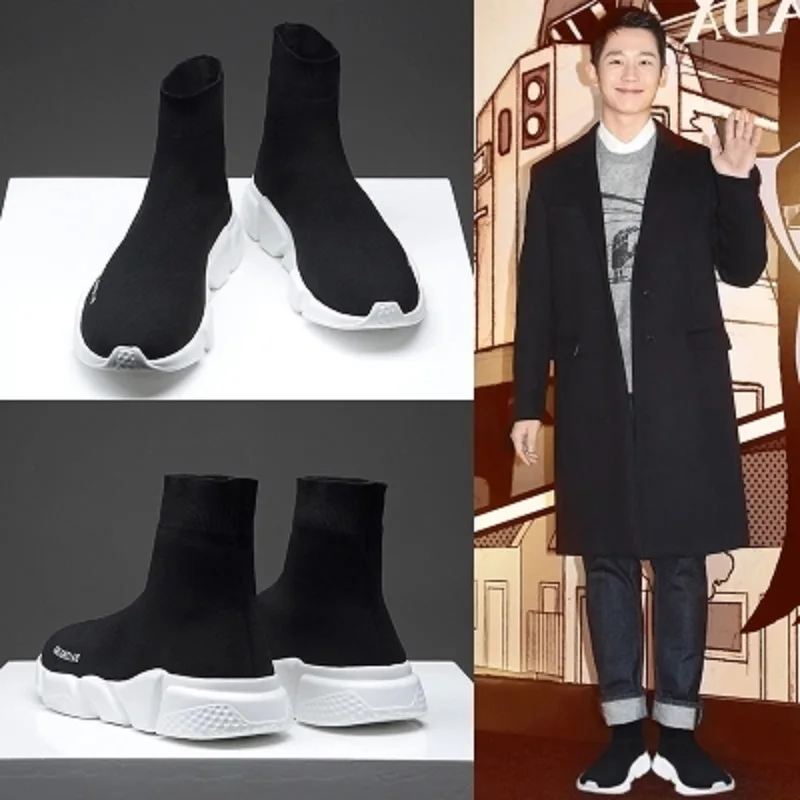 

2018 autumn new sports shoes men's shoes Korean version of the trend of wild casual high-top socks shoes