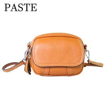 Весна лето Маленькая женская сумка через плечо натуральная коровья кожа женская сумка через плечо сумка-клатч с клапаном для девушек