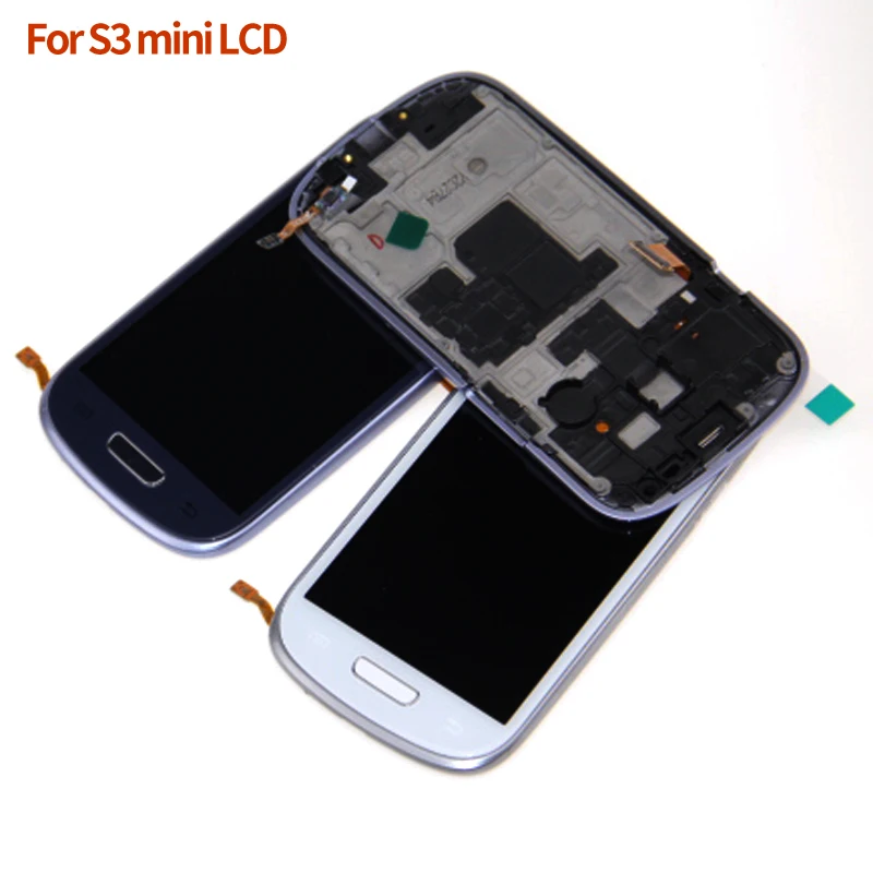 Синий белый ЖК дисплей Замена для Samsung Galaxy SIII S3 Mini i8190 с сенсорным сенсором