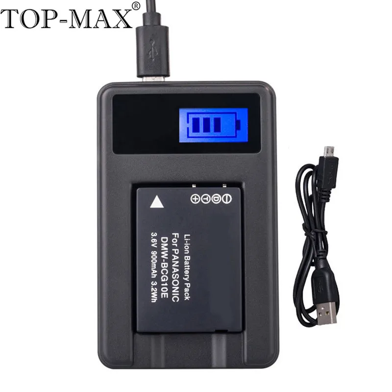 

TOP-MAX BCG10E Digital Camera Battery USB Charger+USB Cable For Panasonic Lumix DMC ZS1 ZS3 ZS5 ZS6 ZX1 ZX3ZX10 SZ8 TZ6 TZ7